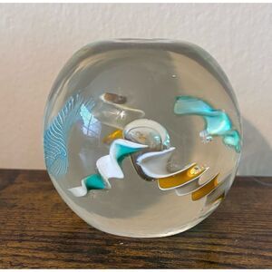 Anthropologie Vintage  Glass  paperweight / exelent